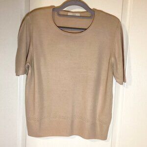 Vintage Marks & Spencer Women's Size UK 16 Soft Short Sleeve Sweater Top